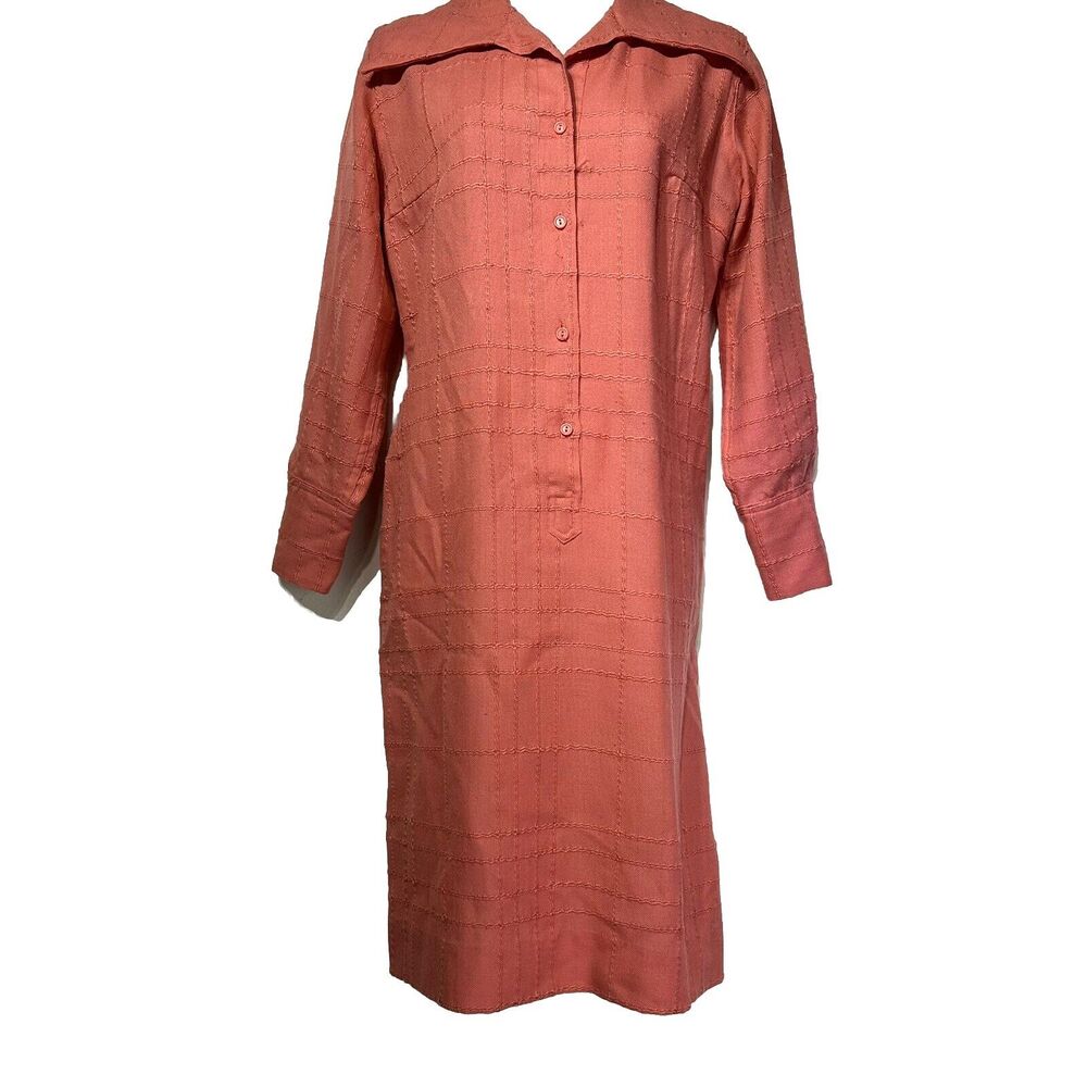 vintage john hagerty irish handwoven tweed long sleeve dress size 12